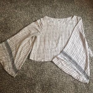 Free People Bell Sleeve Crop Top